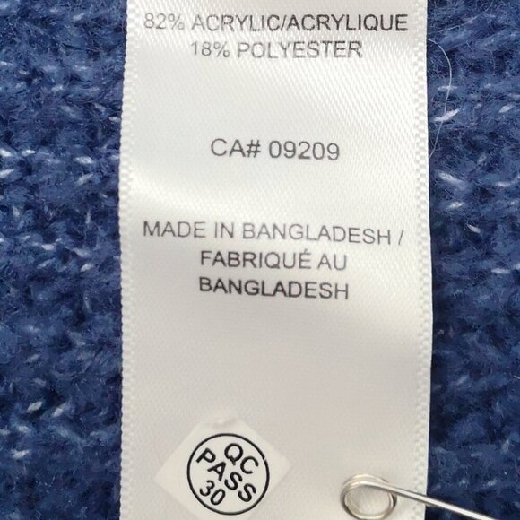 Cleo Ladies Size Medium Straight Fit Royal Blue Open Cardigan - Picture 5 of 9